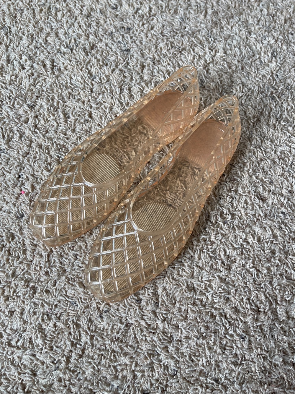 H&M Translucent Ivory Jelly Flats